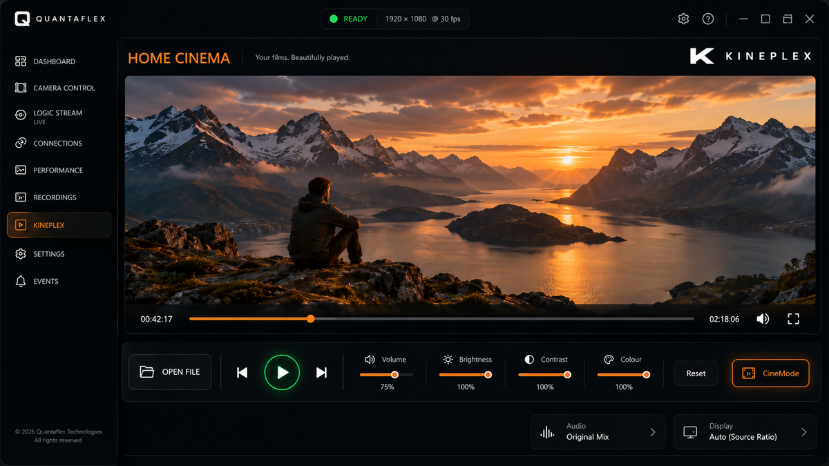 Kineplex home theatre interface concept